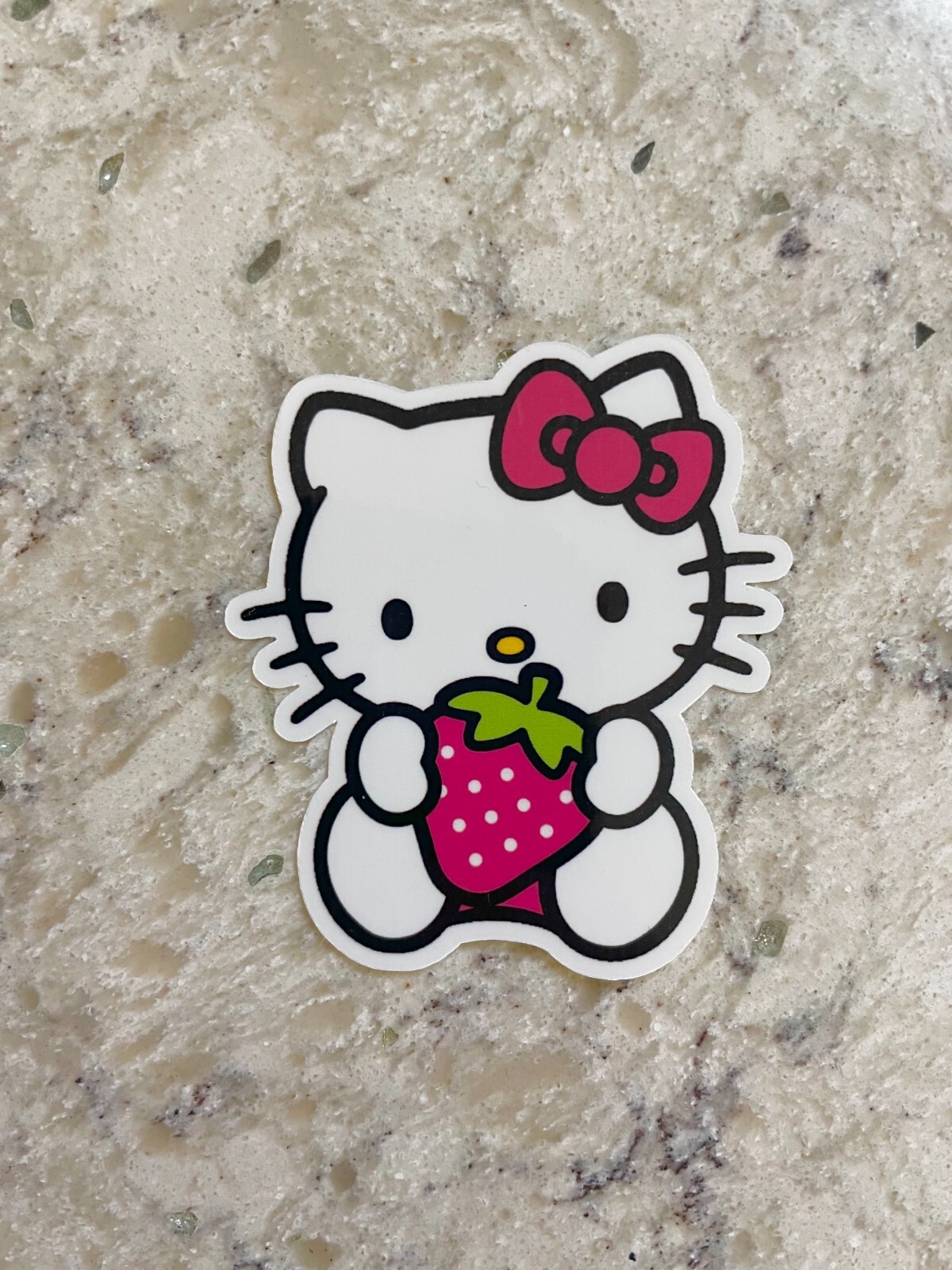 Hello Kitty Berry Sticker l Gloss or Holographic Laminate l Waterproof Decal