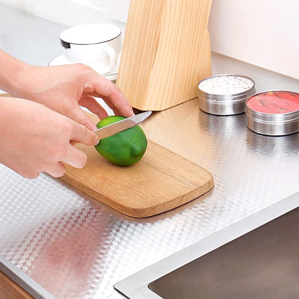Easy to Apply Kitchen Countertop Sticker Oilproof & Waterproof 5M Length