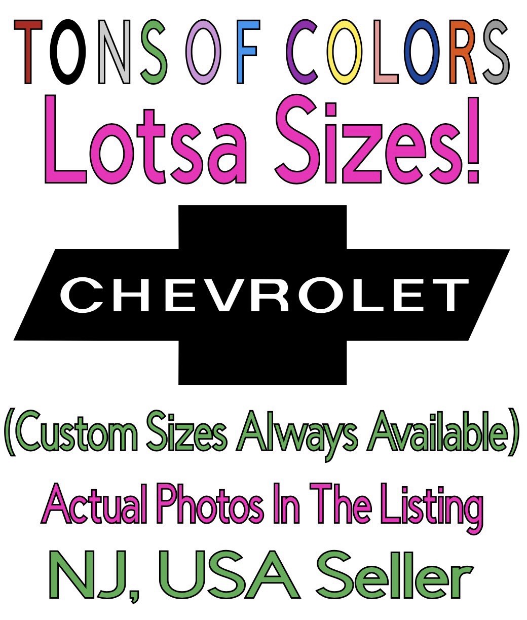 Vintage Style Chevy Bowtie Die Cut Vinyl Decal NOT FOR EMBLEMS ClassicChevrolet