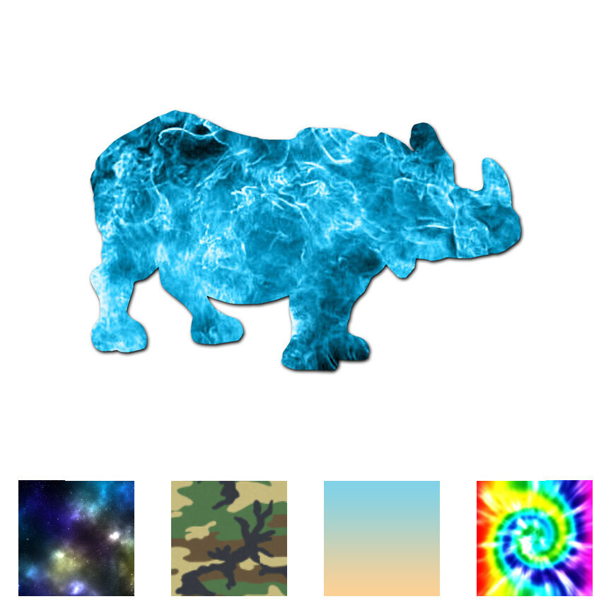 Rhino Drawing – Vinyl Decal Sticker – Multiple Patterns & Sizes – ebn2803