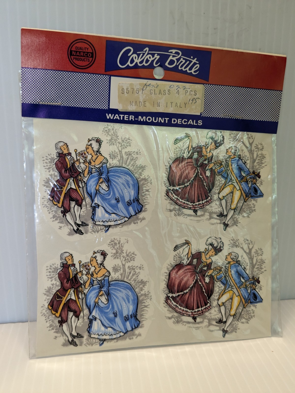 Color Brite Water mount decal French Colonial Victorian Couple