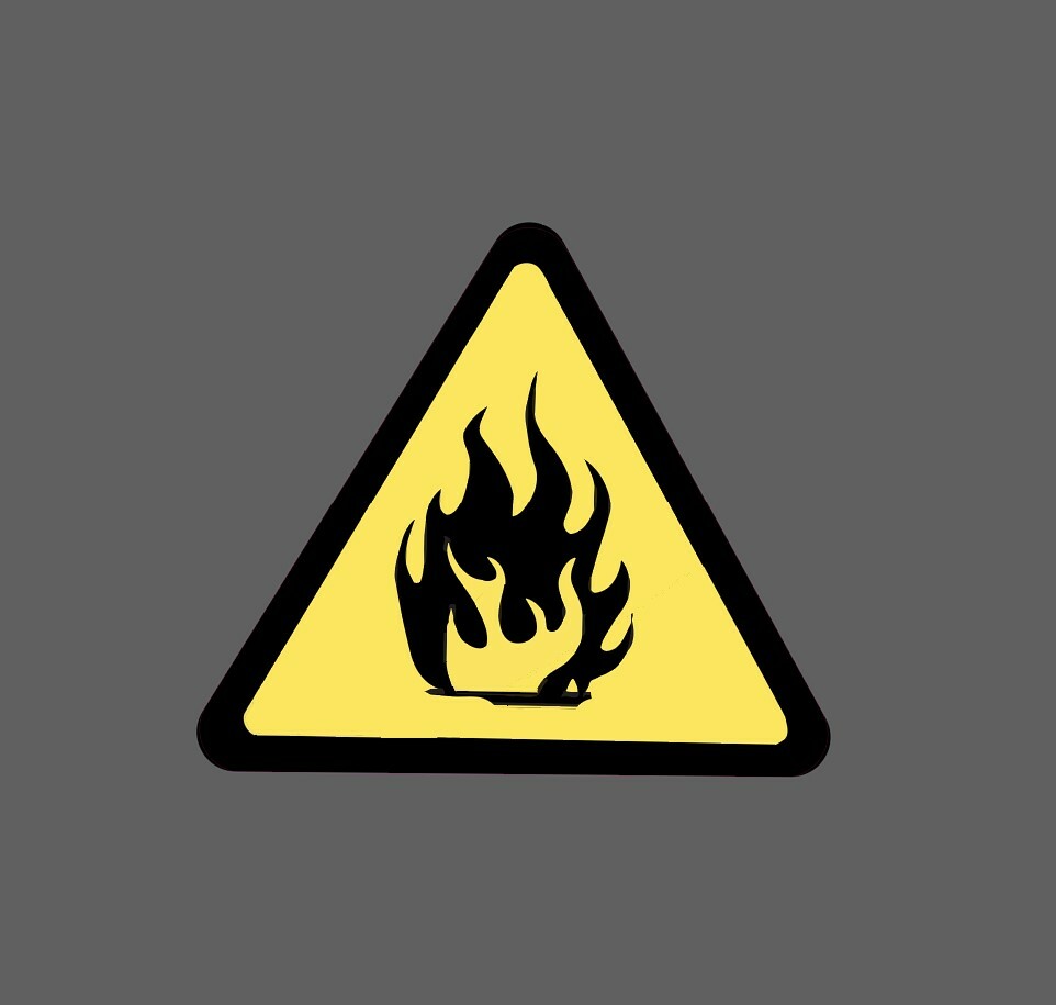 Fire Warning Sticker Flammable Waterproof – Buy Any 4 For $1.75 Each Storewide!