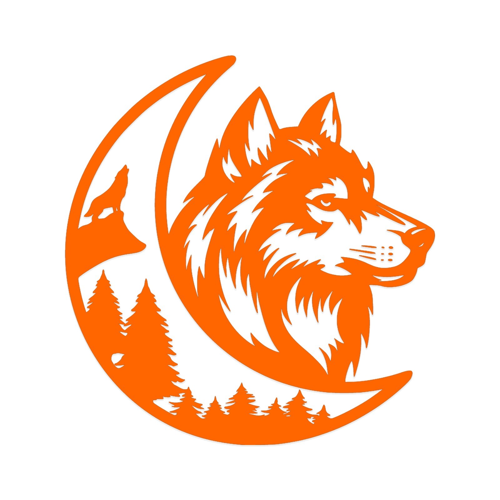 Wolf Moon Mountain Vinyl Decal Sticker – Camper Van Wolves Graphic Adventure