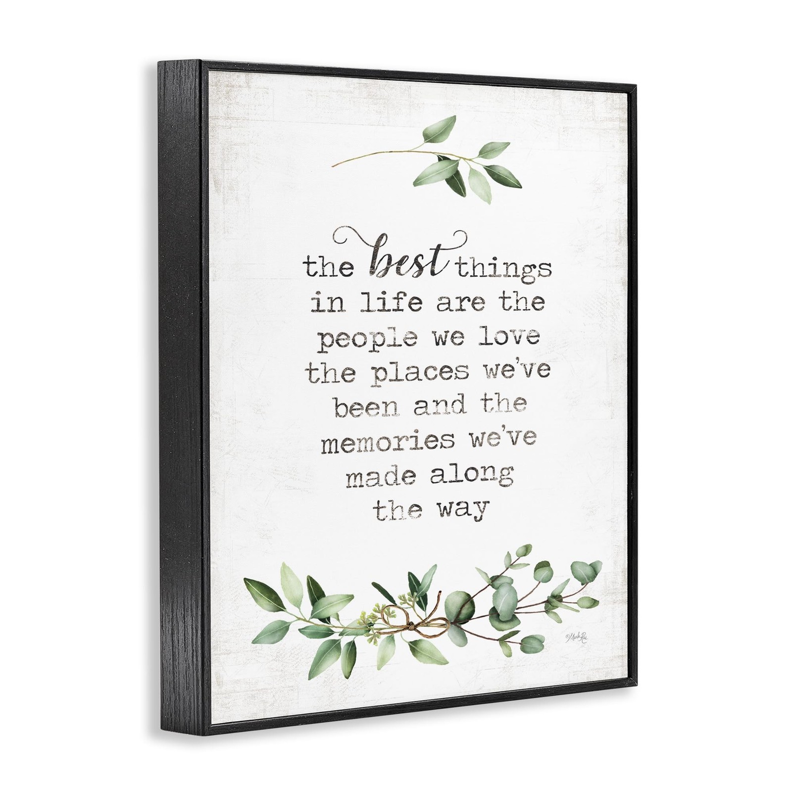 Stupell Industries The Best Things In Life Are People Plants Typography Black…