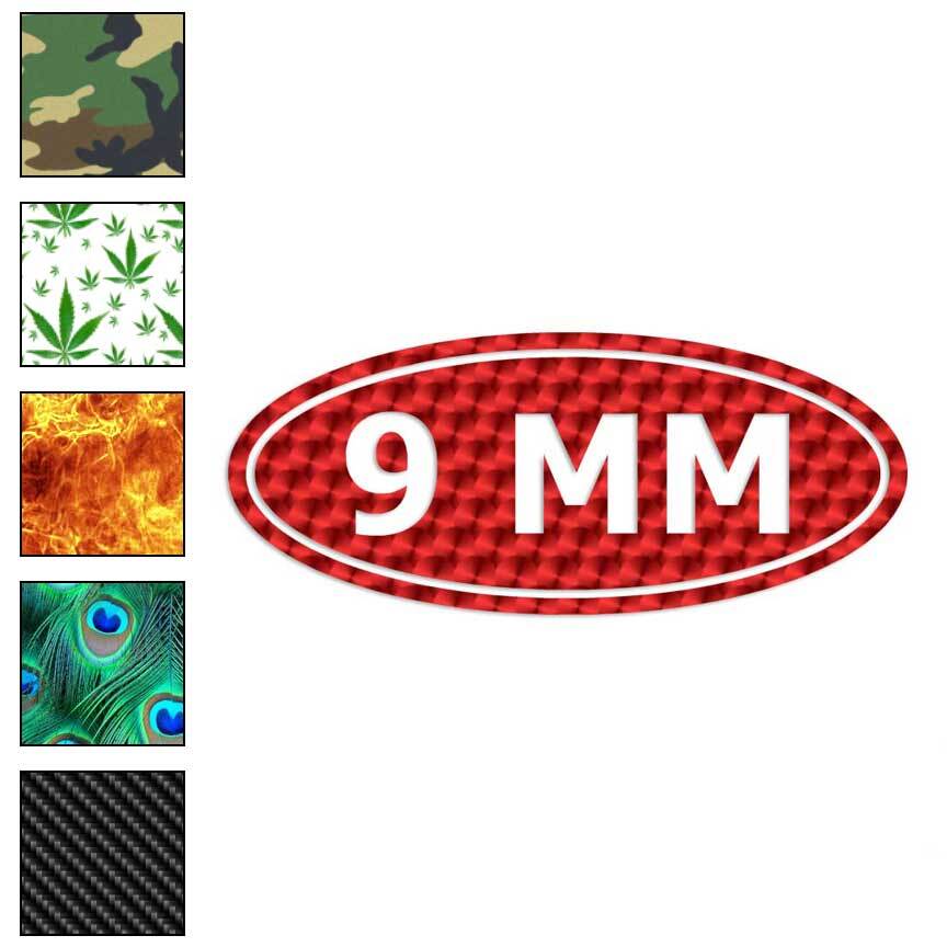 9mm Ammo, Vinyl Decal Sticker, 40 Patterns & 3 Sizes, #17