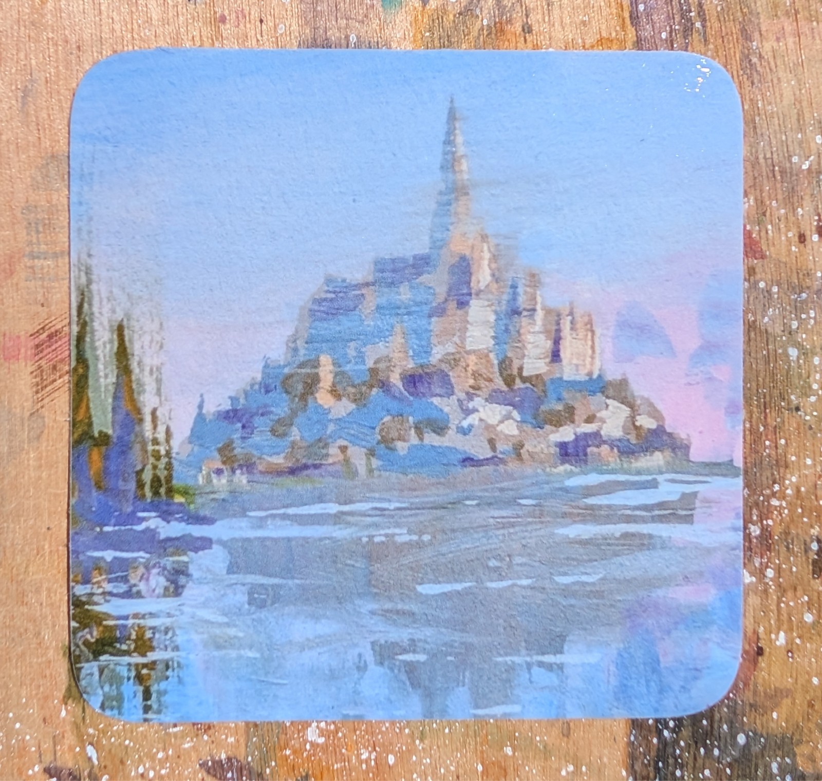 Sticker – Dawn Castle Reflection Decal – 3"
