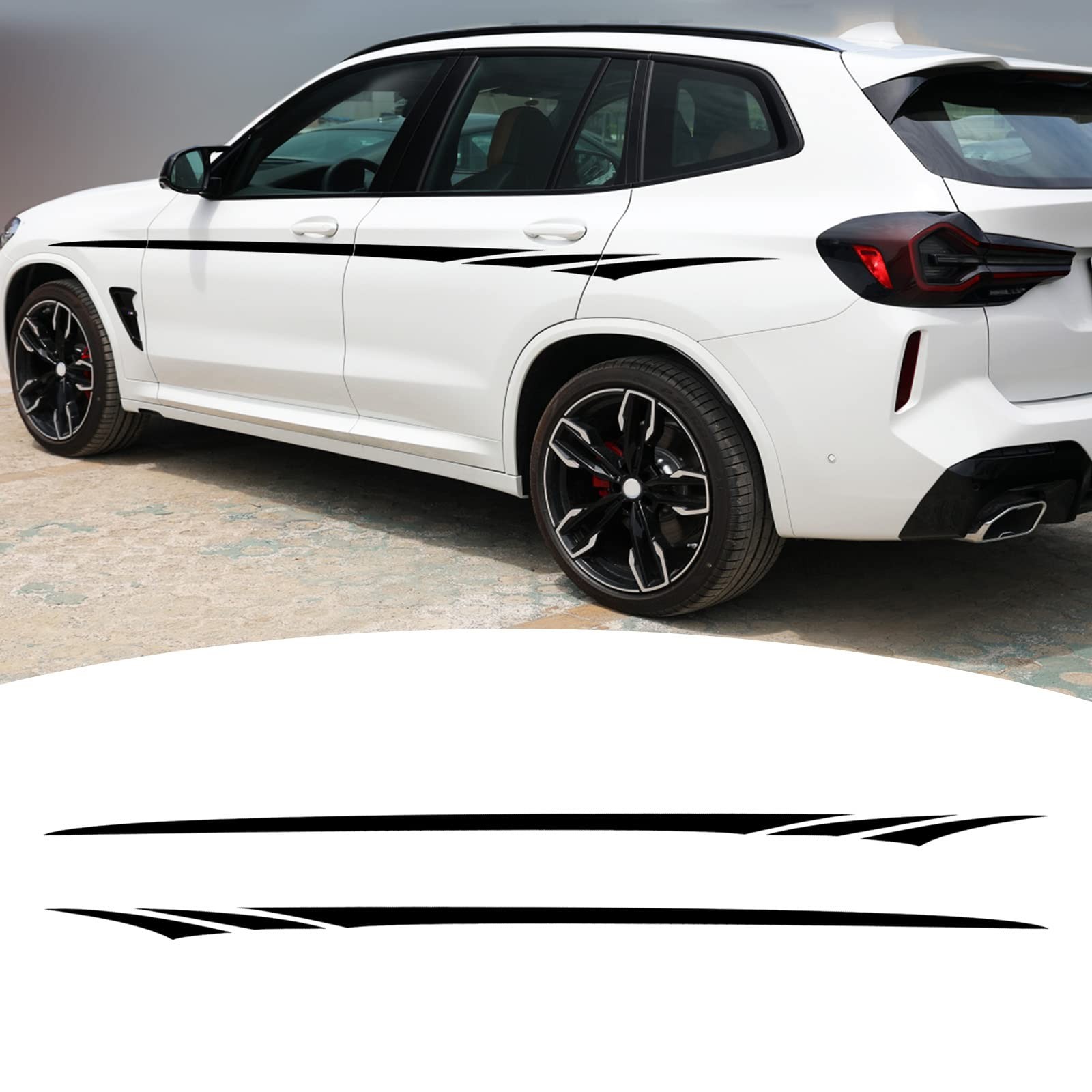 Car Body Side Door Stickers BI010 Universal Vinyl DIY Modified Sports Racing …