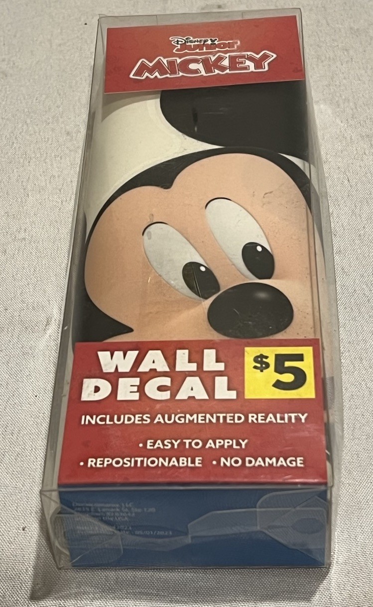 Disney Mickey Wall Decal 13×16” w/Augmented Reality Action – *FREE SHIP*