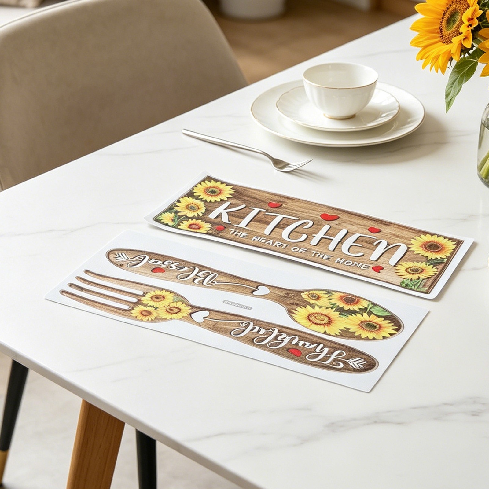 Sunflower Wall Decal for Kitchen and Bedroom and Remove Without Damage