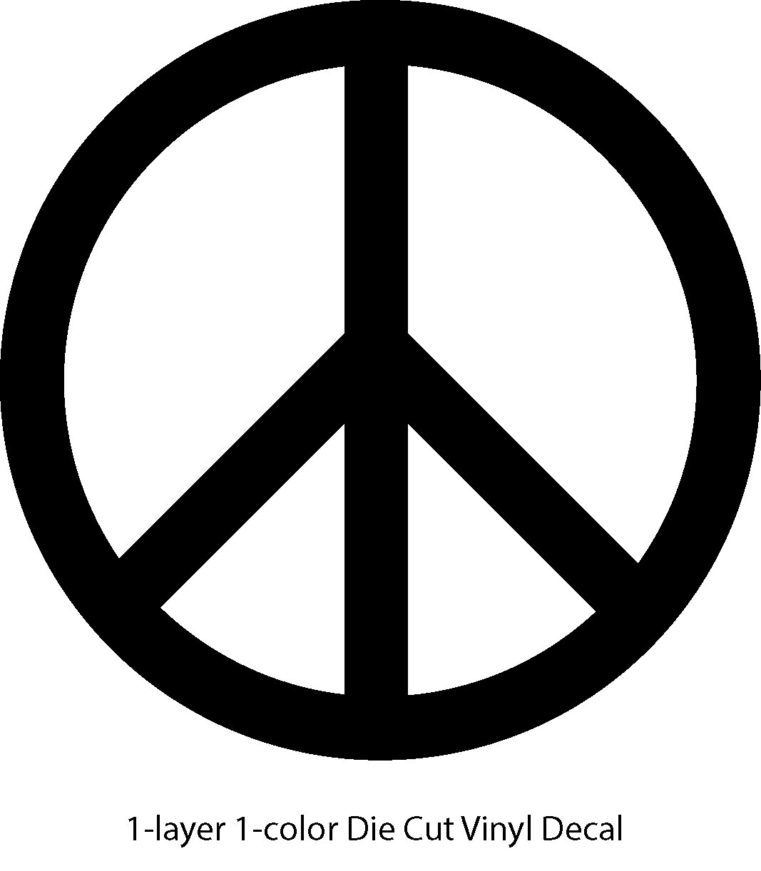 2" – 24" Peace Sign Die Cut Vinyl Decal Sticker – Made in USA Same Day Shipping