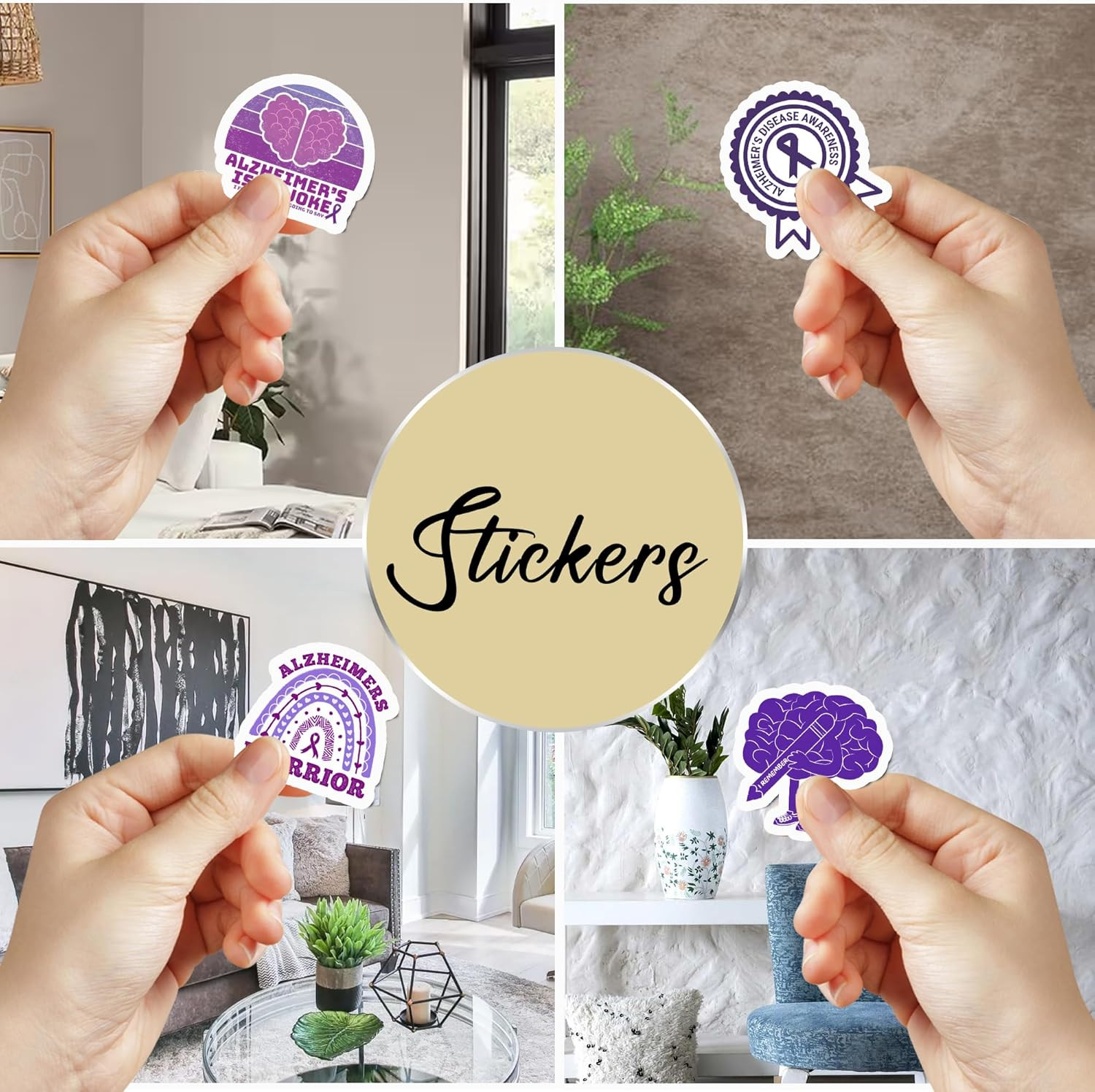 50 PCS Alzheimers Sticker Inspirational Vinyl Decals Waterproof Accessories Deco