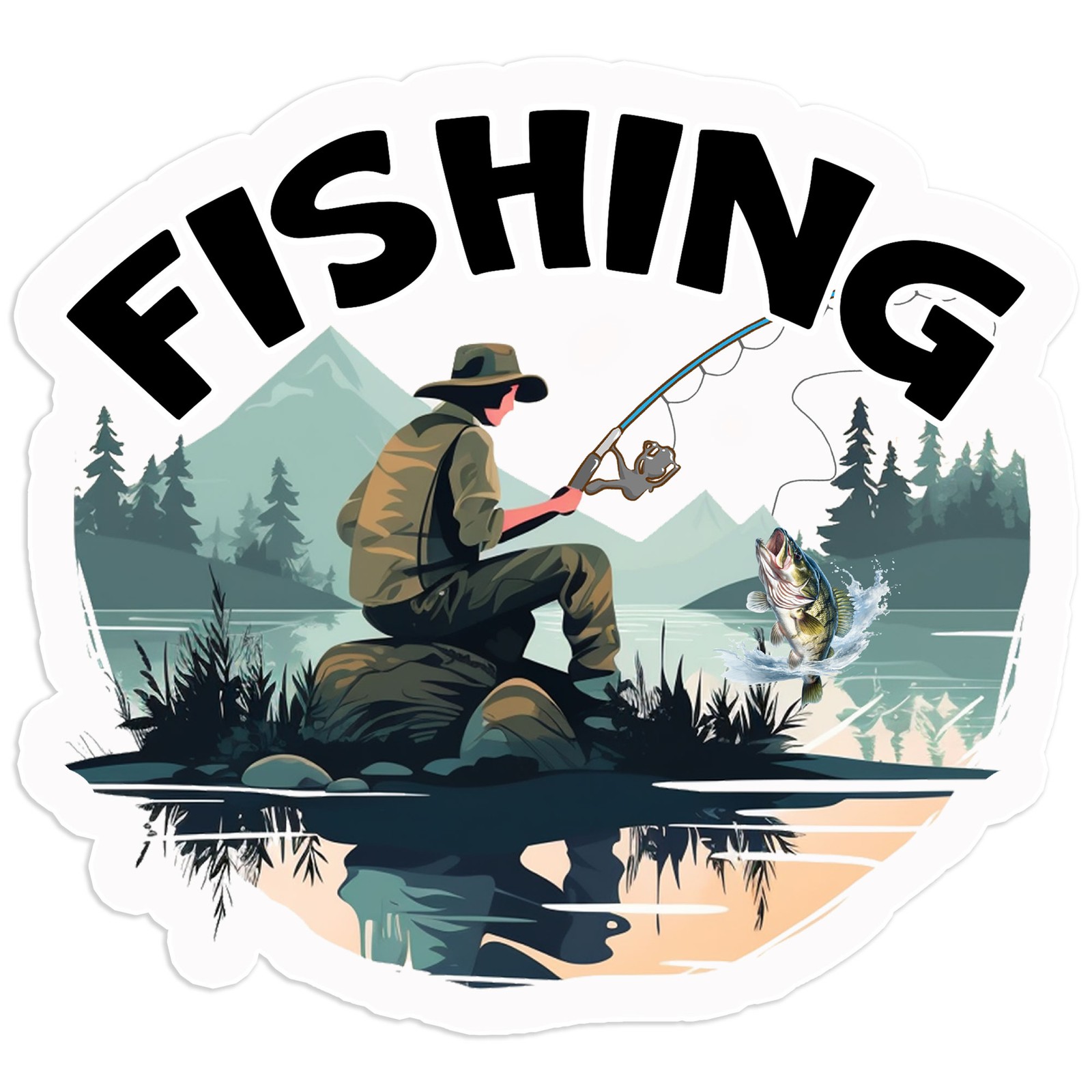 Fishing – Vinyl Decal Sticker – Car Window Laptop – #985