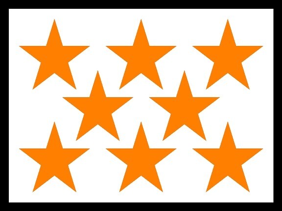 Polka Dot Stars Vinyl Decals Waterproof Outdoor Multiple Colors and Sizes