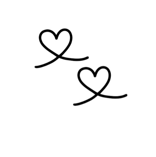 Tiny Heart Vinyl Decal Sticker Rearview Mirror Car Truck Love Set of 2