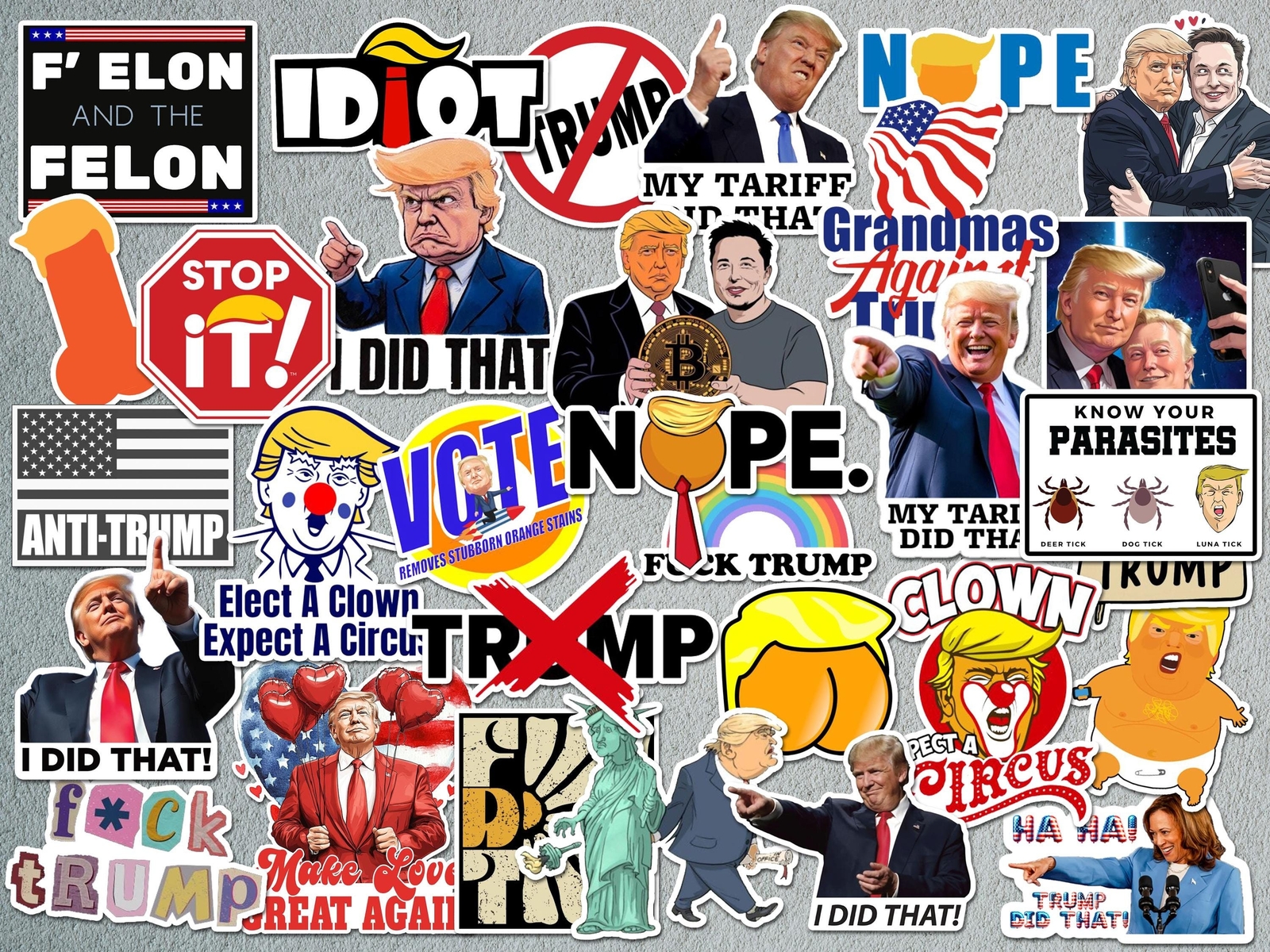 I Did That Trump Sticker Pack – anti Trump Stickers, Trump Eclipse Meme Sticker