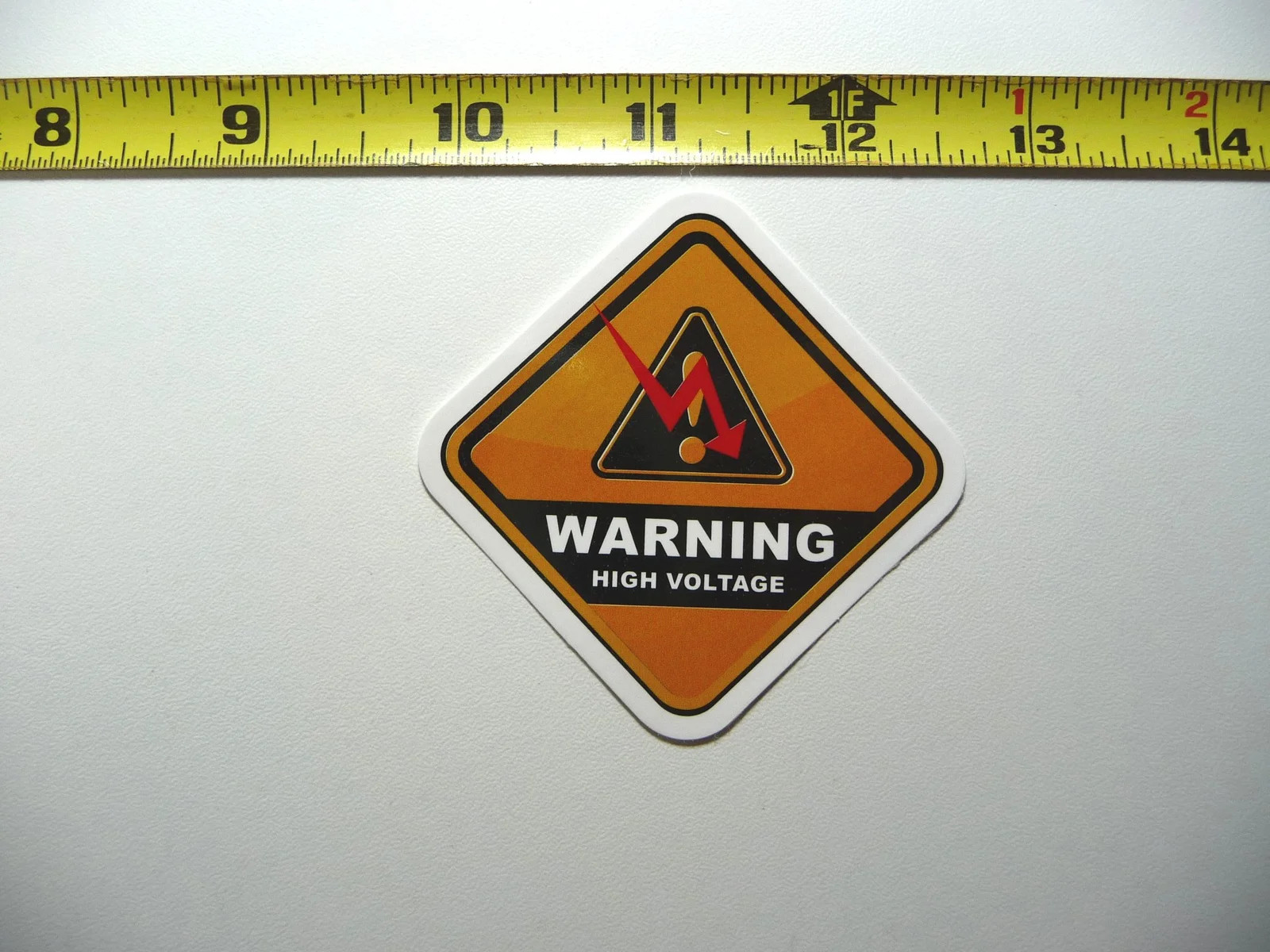 WARNING HIGH VOLTAGE TRIANGLE SMALL STICKER DECAL SIGN FUN LITTLE SIGNS