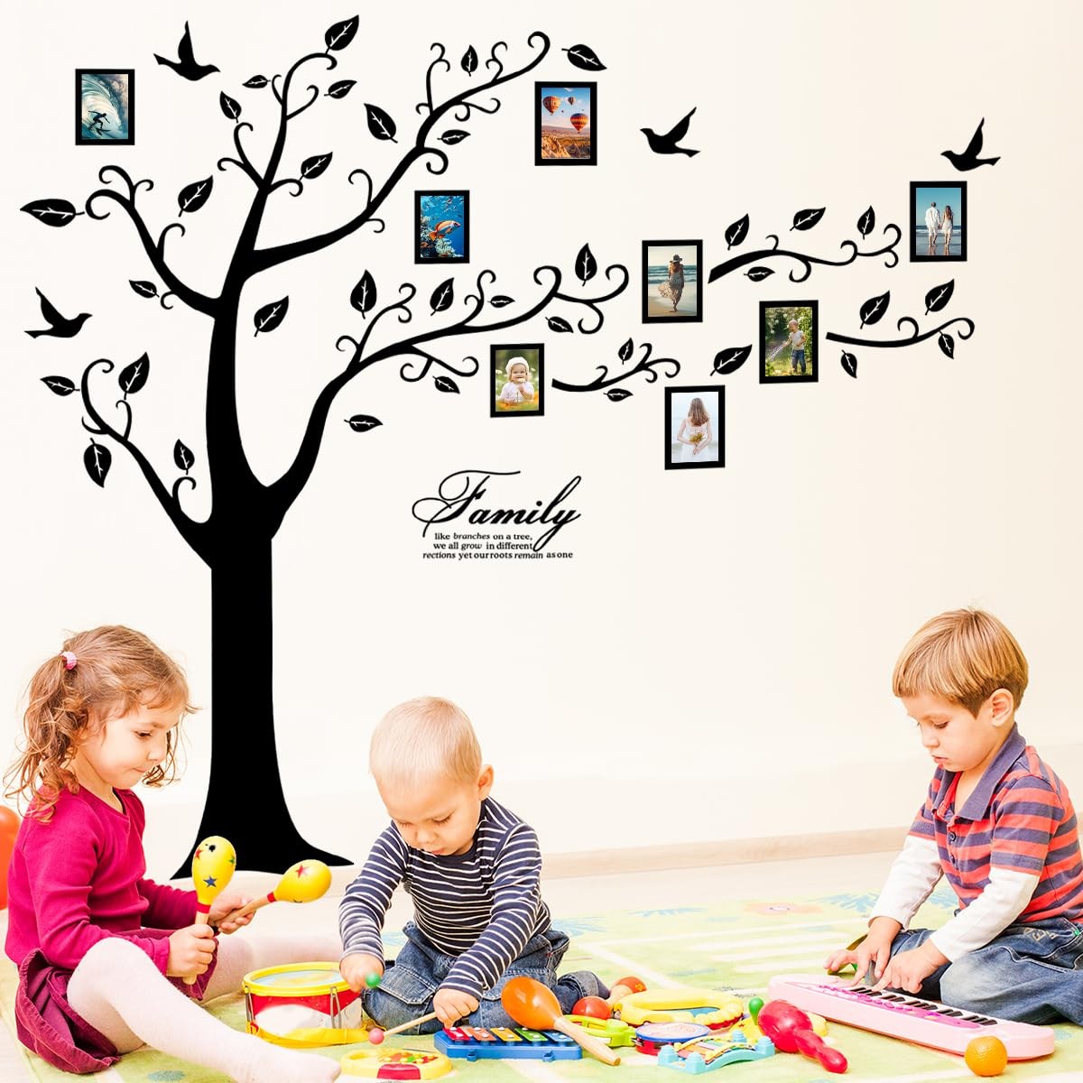 Family Tree Wall Decor Picture Frames Collage for Living Room Frame Accessories