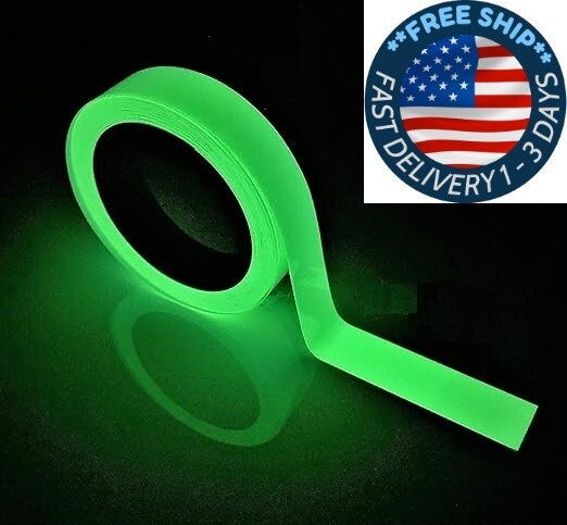 Cinta luminosa fotoluminiscente/luminiscente que brilla en la oscuridad, 33 pies