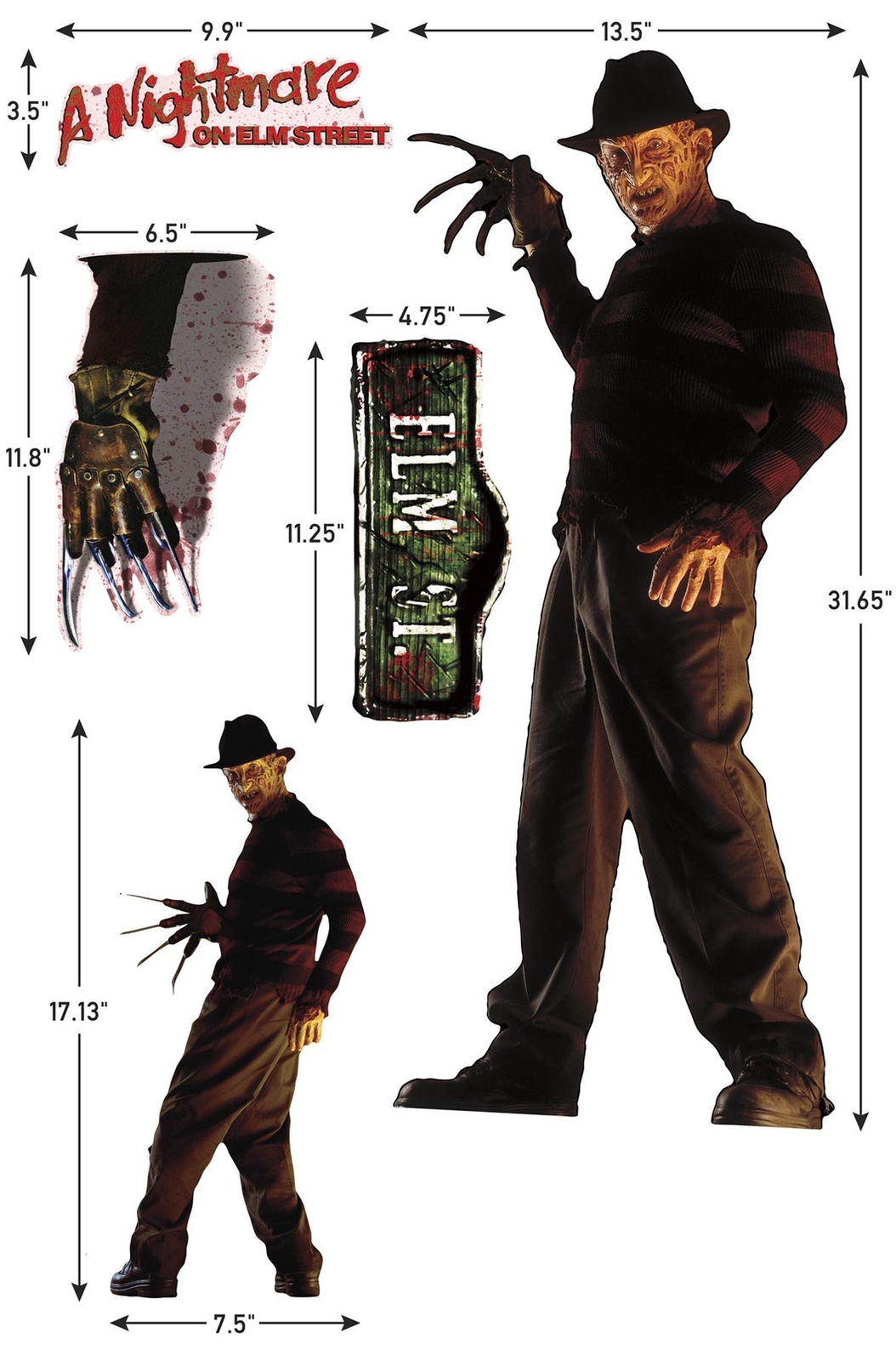 Trends International Full Color Wall Decal A Nightmare on Elm Street Large, 2…