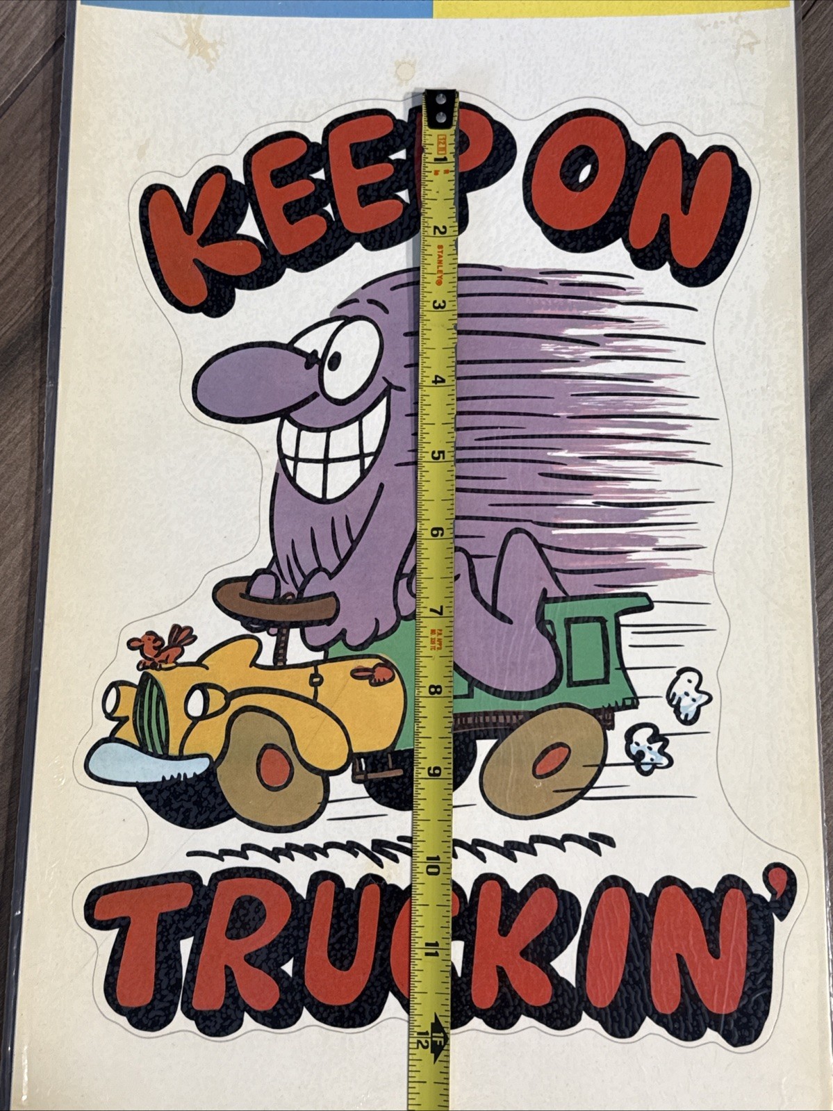 Vintage 1975 NOS Decal Meyercord Sport-Stik KEEP ON TRUCKIN' 12" Sticker Decor