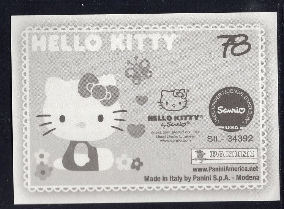2011 Panini Hello Kitty Fashion Polynesian Drummer Outfit #78 Single Sticker