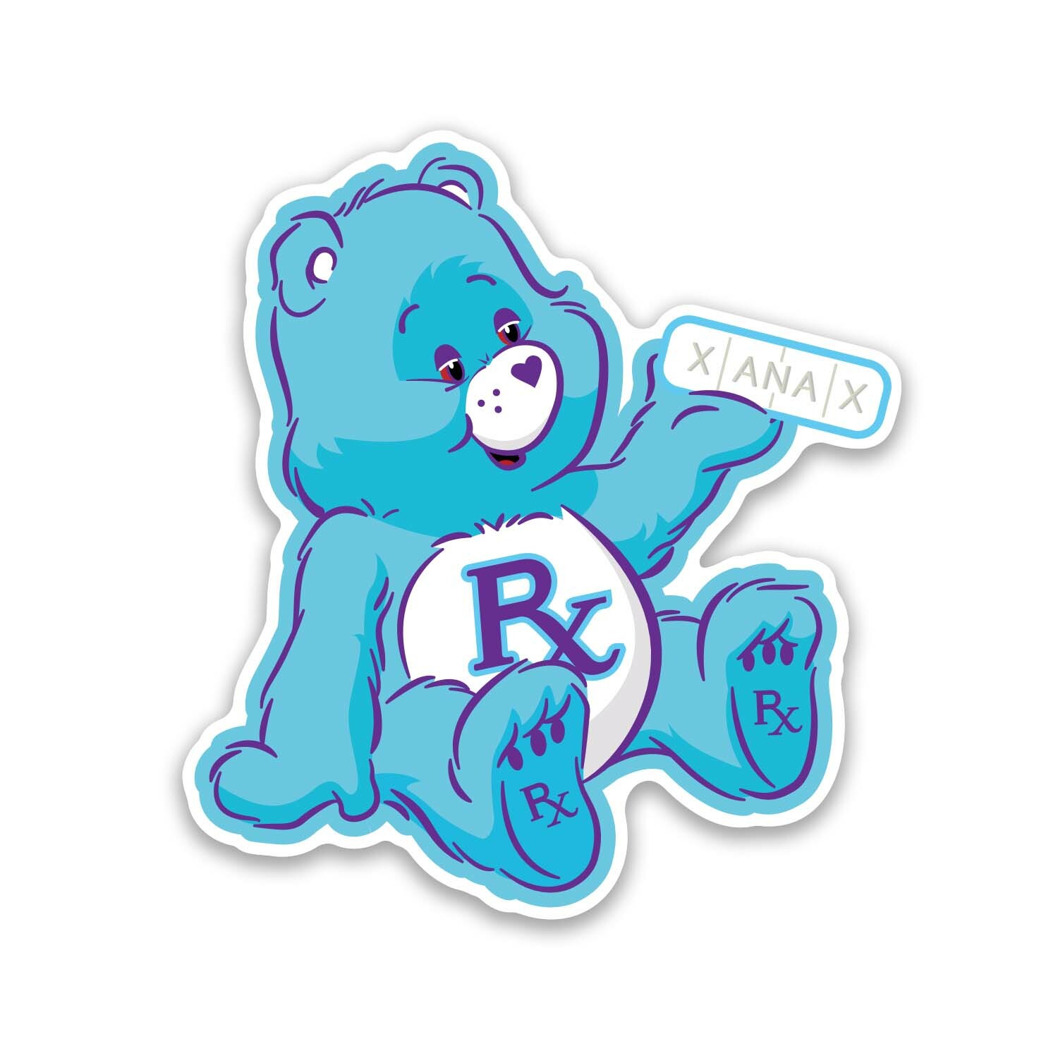 Xanax Bear Vinyl Sticker 3.5" Wide – Includes Two Stickers