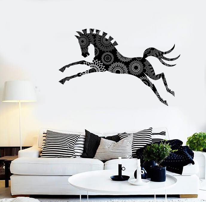Wall Sticker Vinyl Decal Beautiful Graphic Horse Jump Animal Decor (n1469)