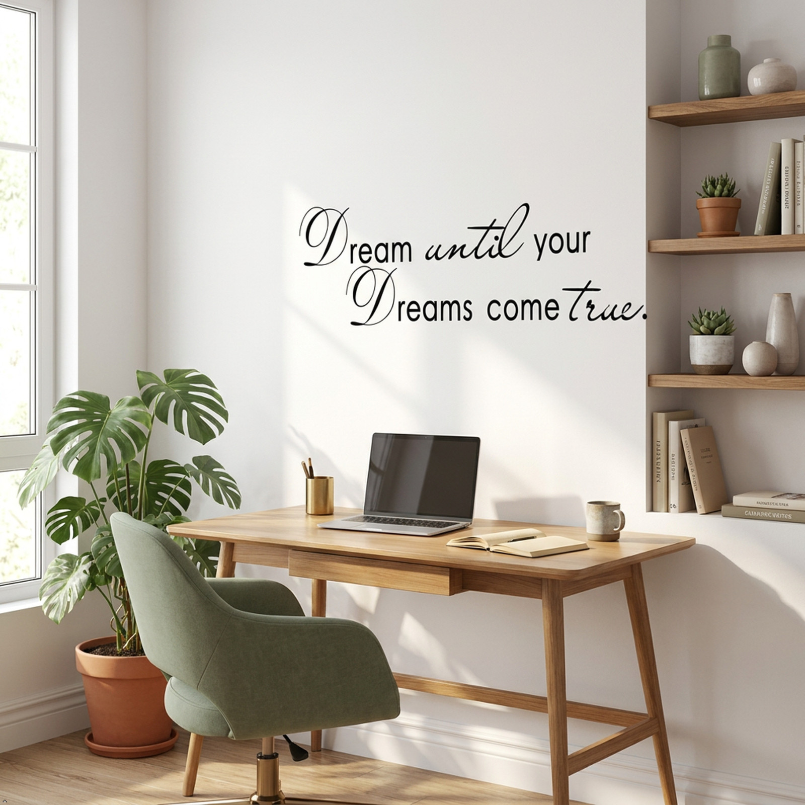 Dream Until Your Dreams Come True Quote Saying Wall Sticker Home Decal Decor