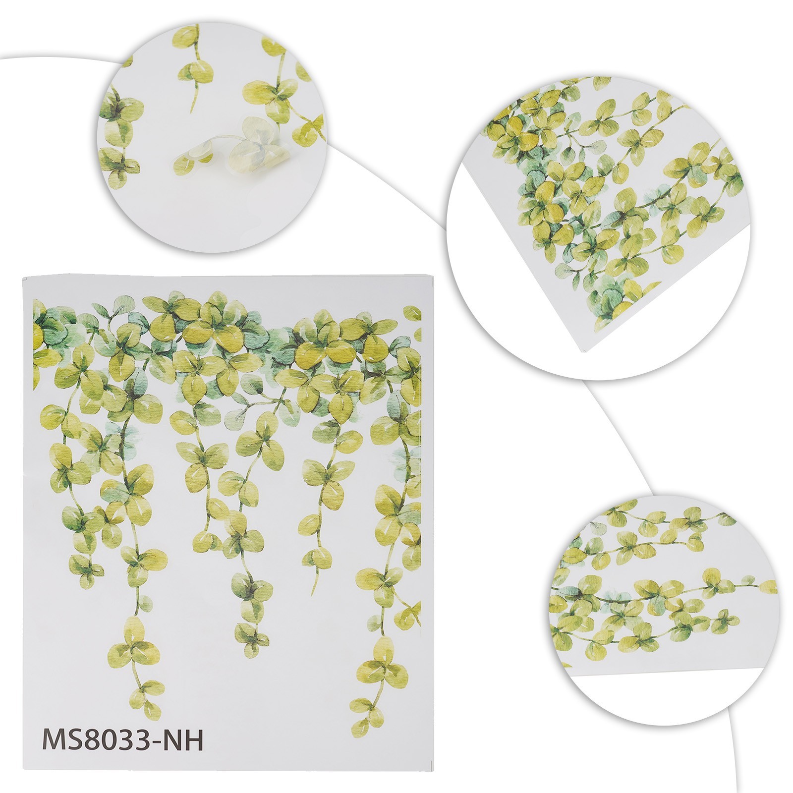 Wall Stickers Eucalyptus Leaf Artistic Green Plants Bedroom Home Decoration
