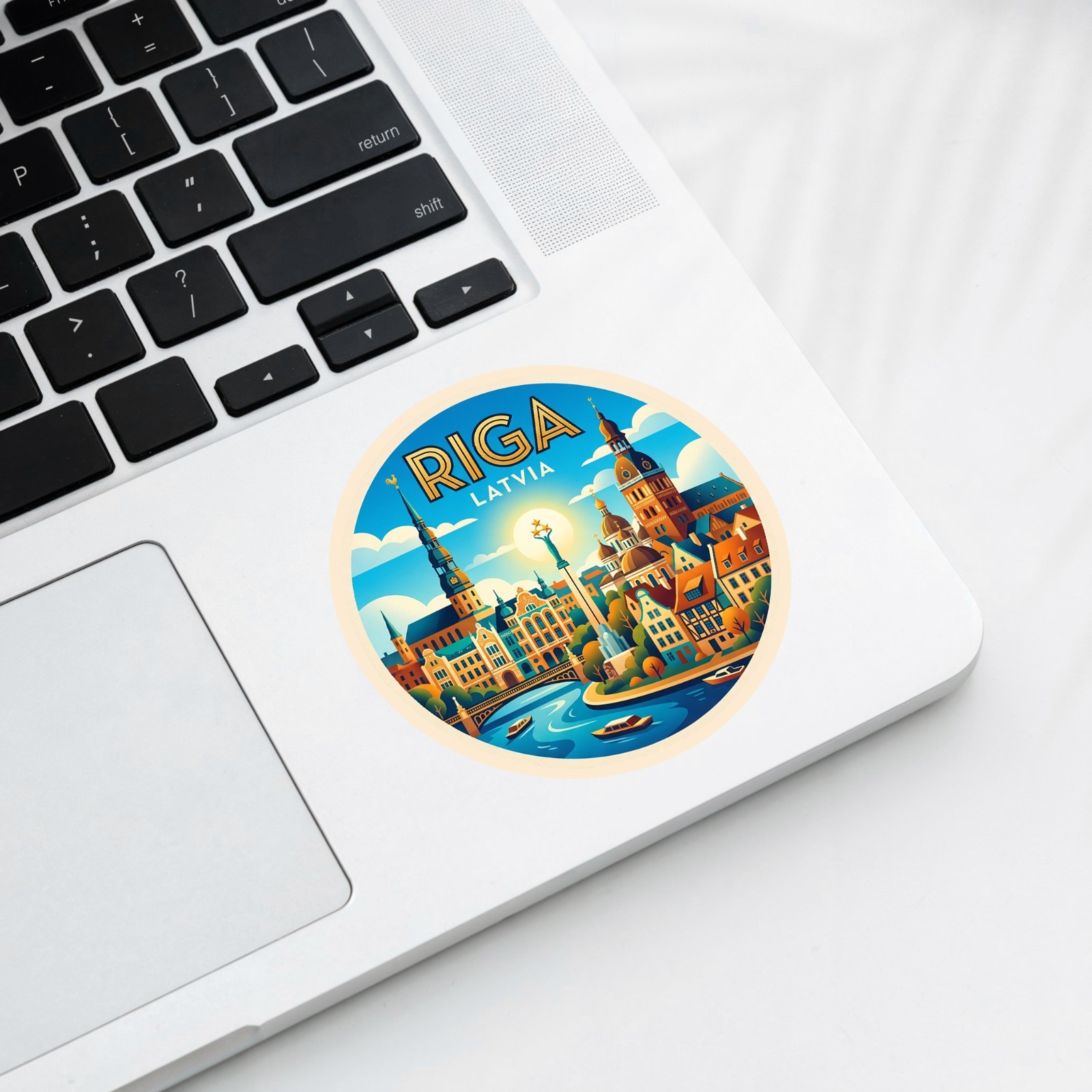Riga Latvia Vintage Travel Sticker Die Cut Waterproof Decal Vinyl For Laptop etc