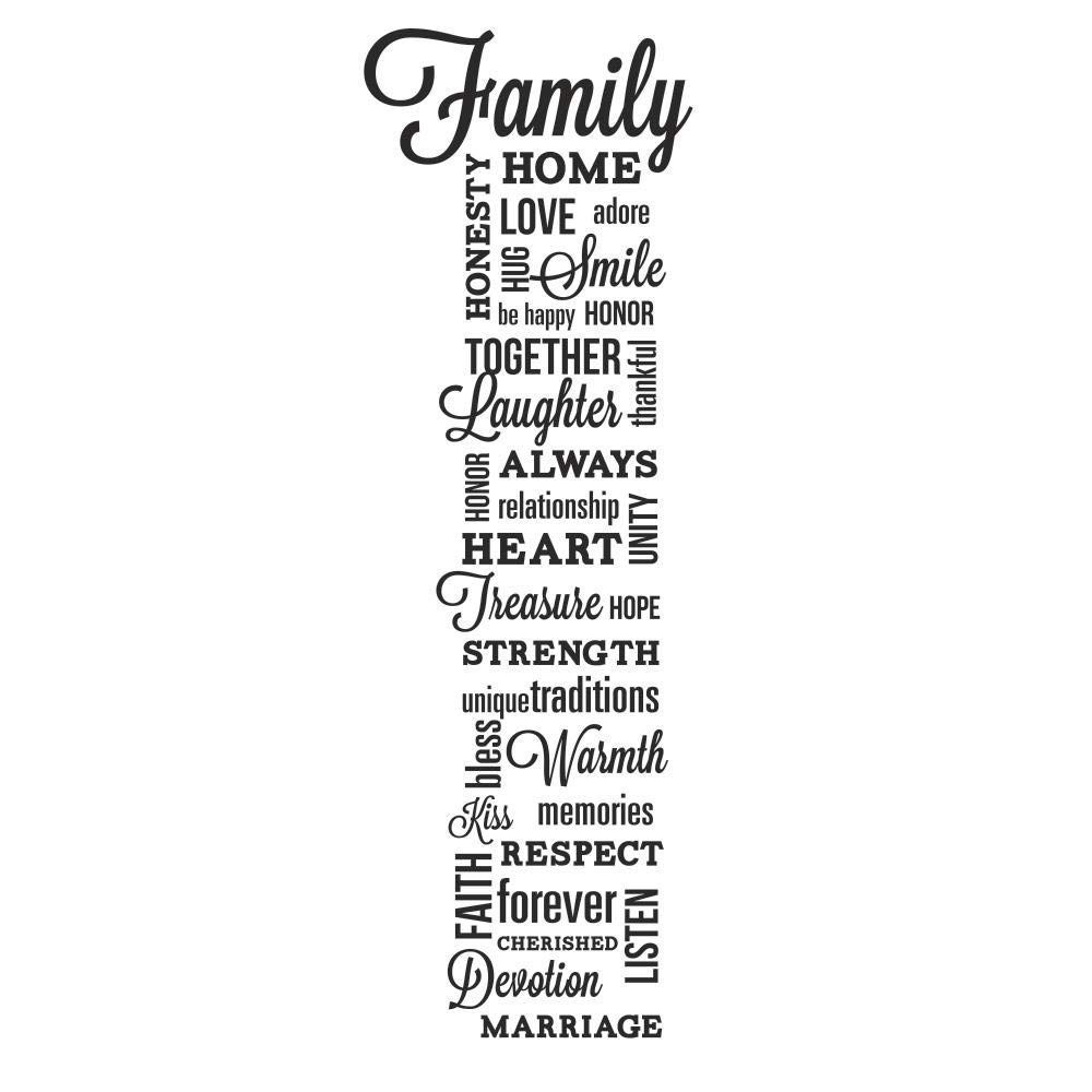 RMK2741SCS Family Quote Peel And Stick Wall Decals,Multicolor