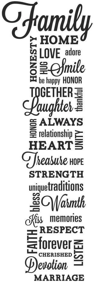 RoomMates Peel & Stick Wall Decal FAMILY HOME Quotes New