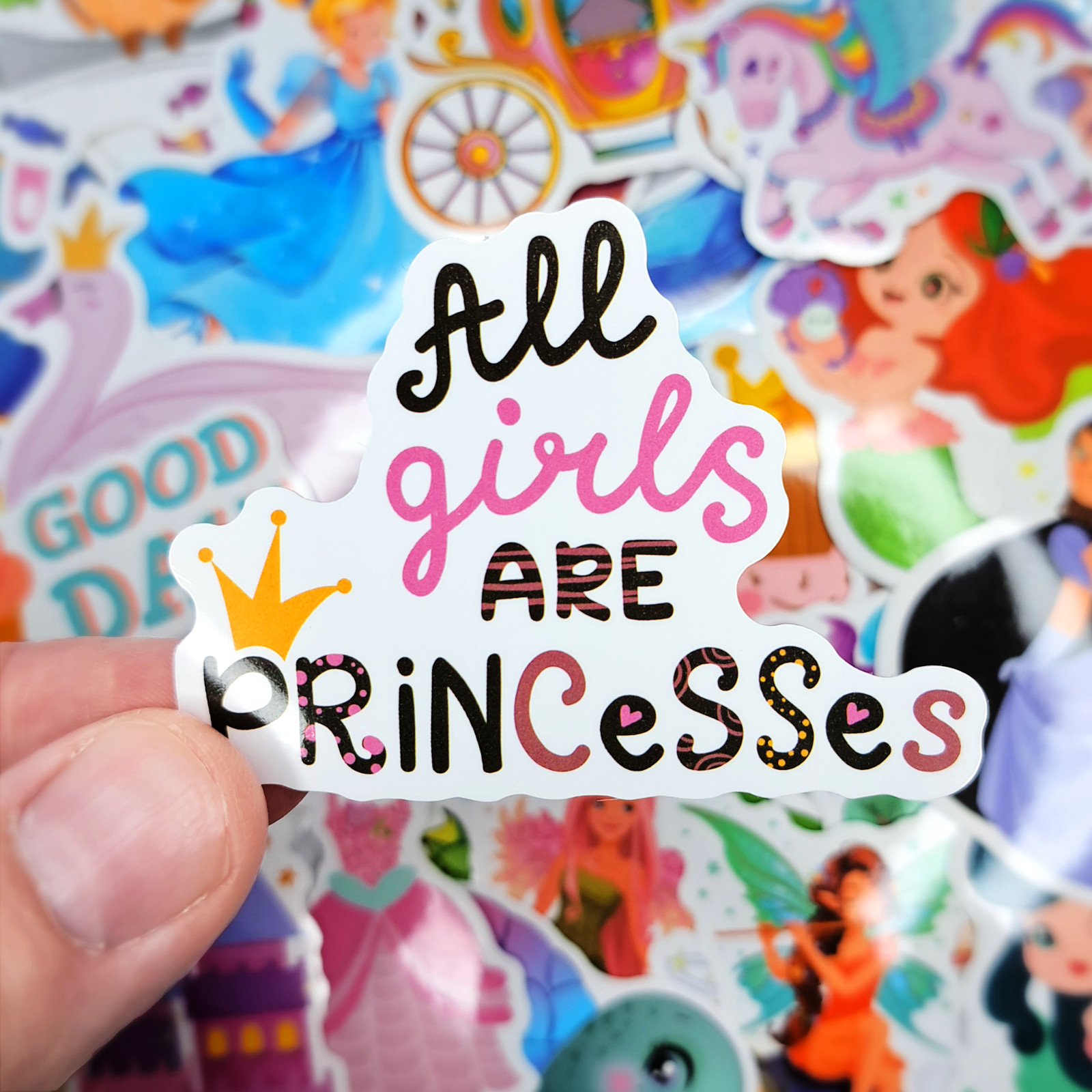 50 PCS Fairy Princess Sticker Pack Fairy Tale Elf Love Stickers Girls Crafts