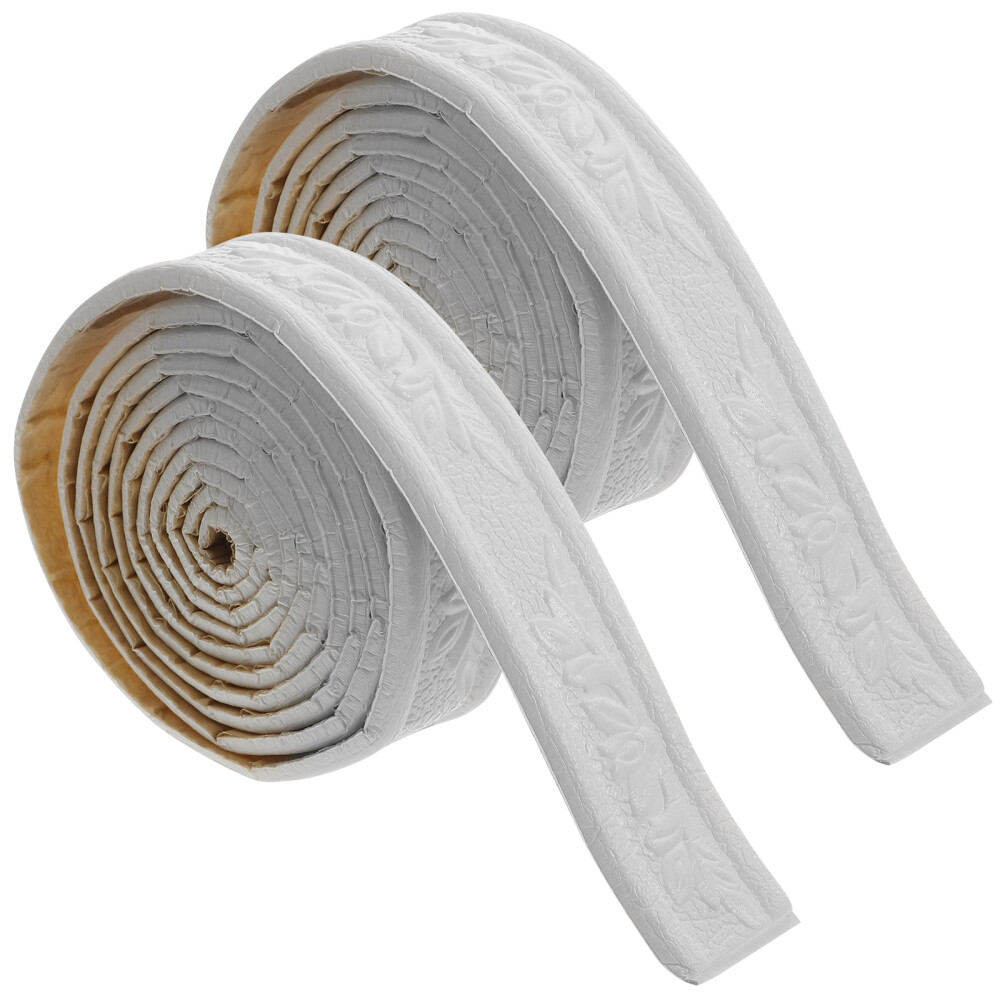 2 Roll Peel and Stick Crown Molding Ceiling Baseboard TV Wall Decoration Office