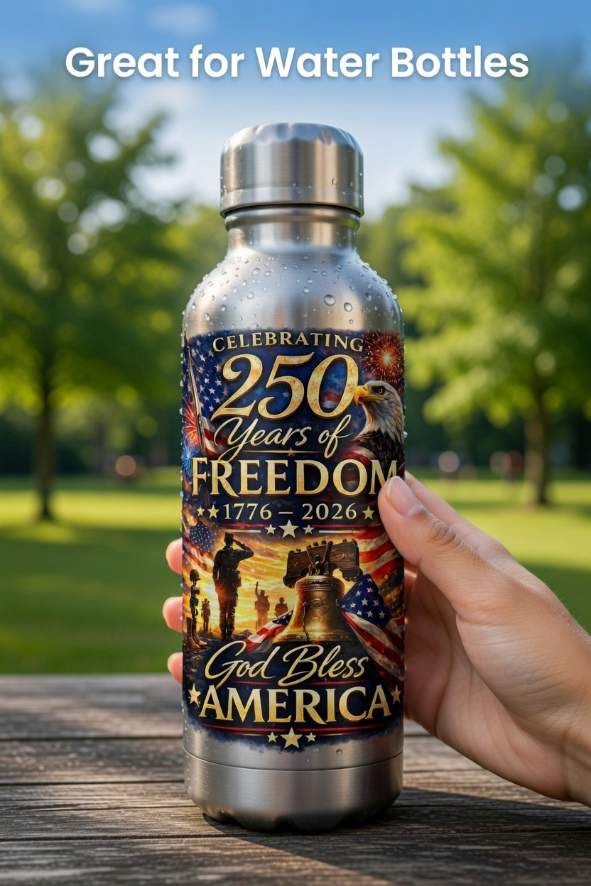 America's 250 Years of Freedom Sticker 1776-2026 God Bless America Patriotic