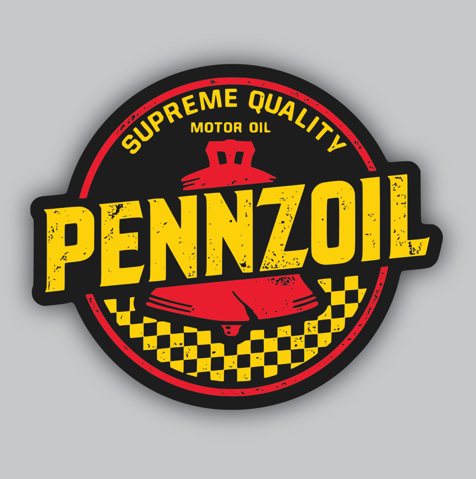 Pennzoil Vinyl Sticker/Decal -Gas Oil -Vintage -Classic -Hot Rod -Racing -Garage