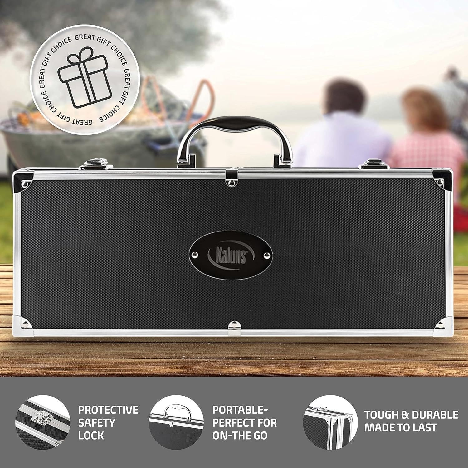 21-PC BBQ Grill Tools Set w/ Case – Stainless Steel Grilling Accessories