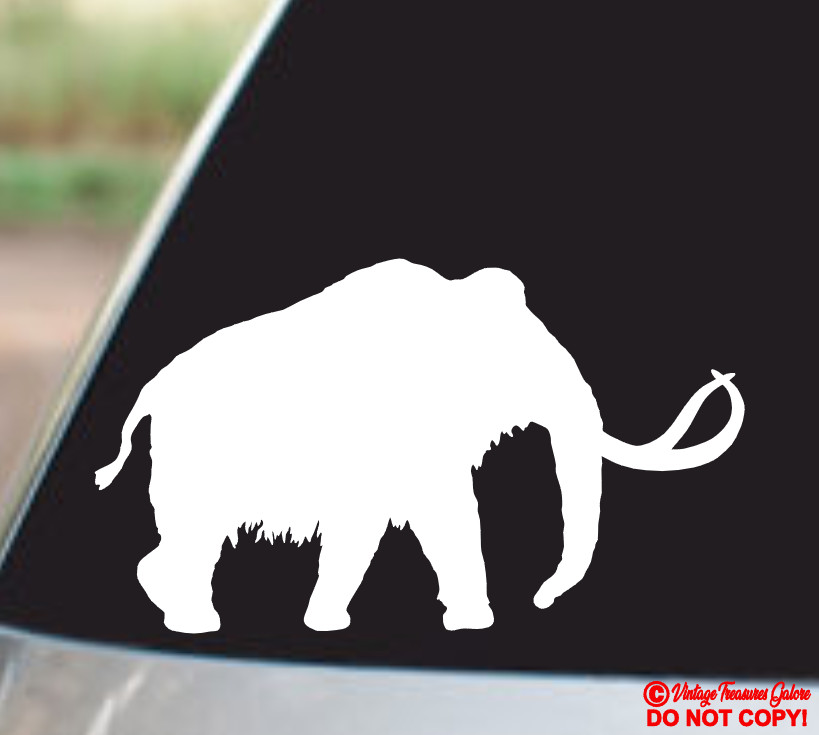 WOOLLY MAMMOTH Vinyl Decal Sticker Car Truck Window Wall Bumper ELEPHANT ANIMAL