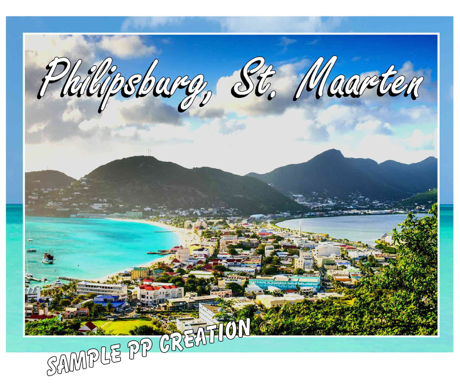 PHILIPSBURG, ST. MAARTEN PHOTO FRIDGE MAGNET 4 X 3 inches TRAVEL