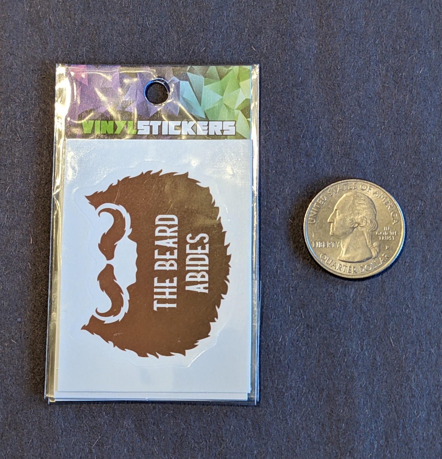 The Beard Abides Vinyl Sticker UV & Weather Resistant 1.13/16 x 2.5 inches