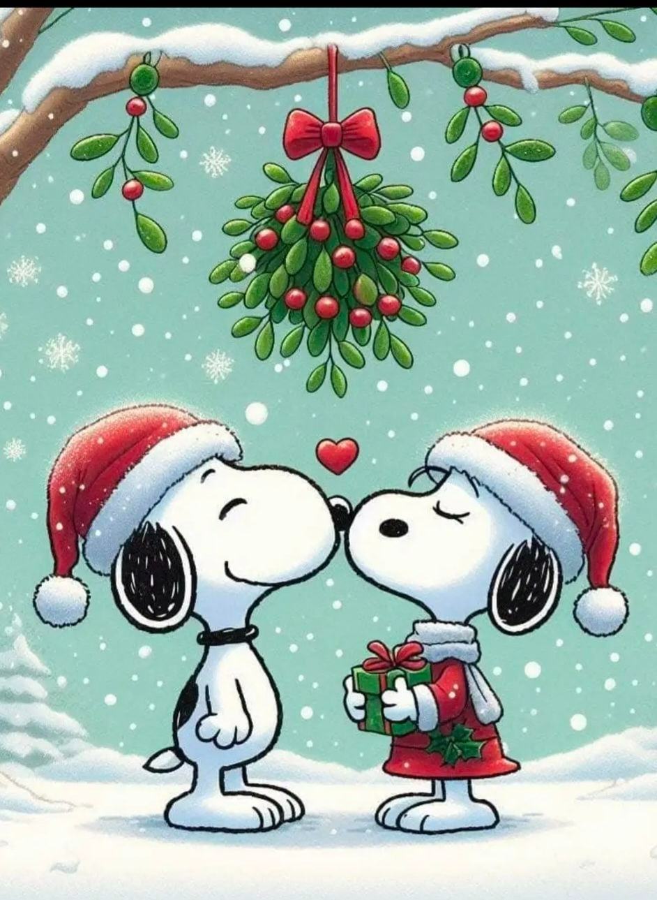Snoopy and Mistletoe Sticker Decal Logo laptop vinyl decal