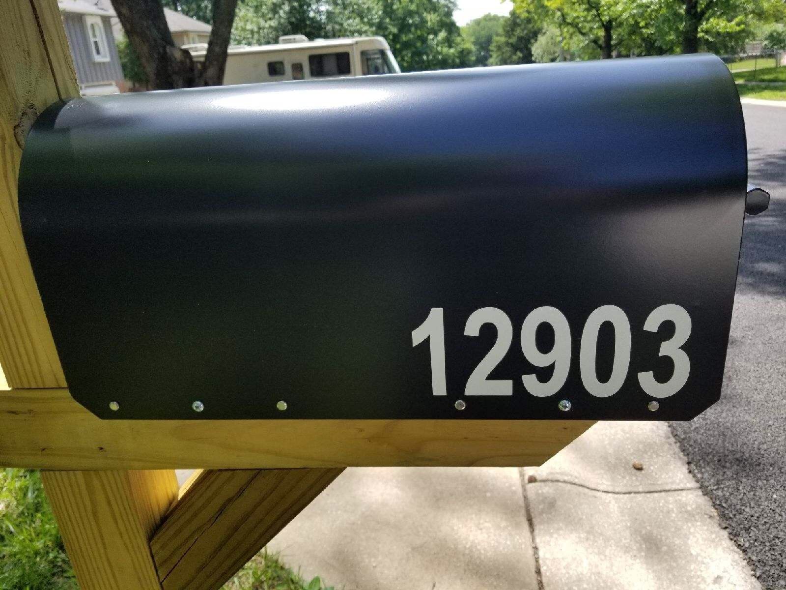 PAIR of REFLECTIVE 1.5" 2" 2.5" 3" Mailbox Custom NUMBERS YOU PROVIDE DECAL