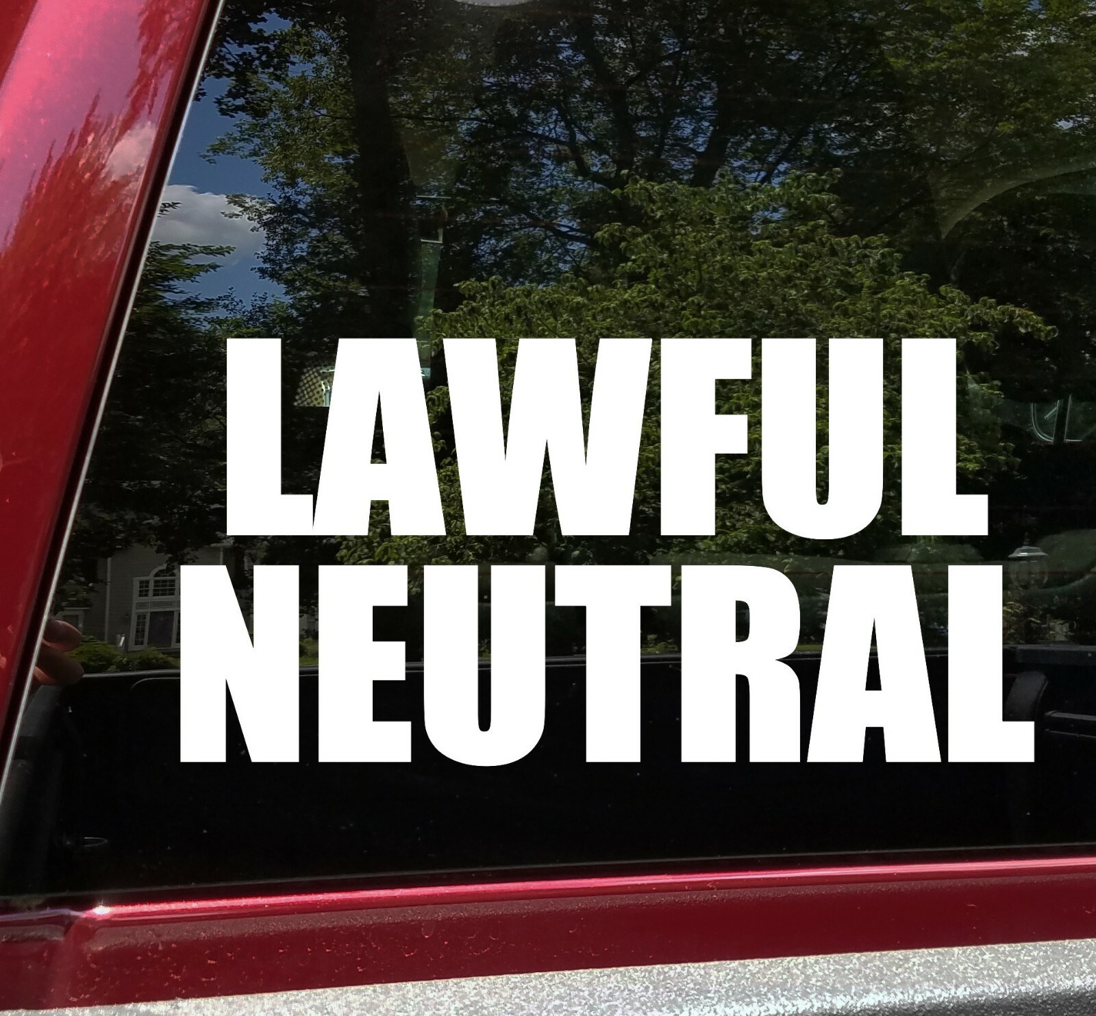 Lawful Neutral Vinyl Sticker – RPG Role Playing Character Alignment V2 – Decal