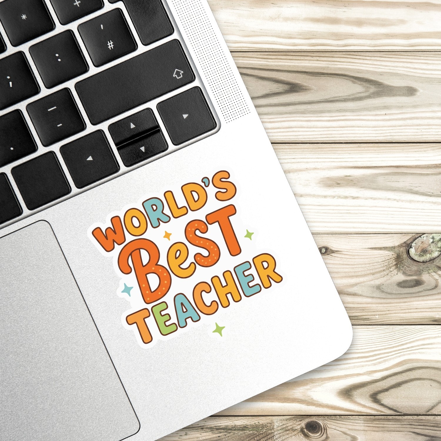 4Pcs World’s Best Teacher Stickers – Cute Teacher Appreciation Vinyl Decals