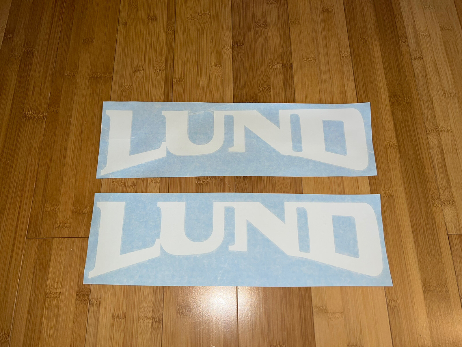 LUND Boats Vinyl Decal Stickers 16” – Set of 2- Gloss White Replacement Boat