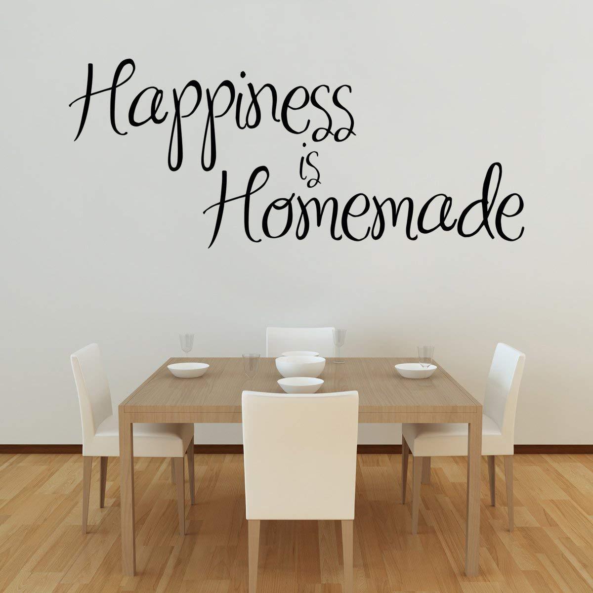 HAPPINESS IS HOMEMADE Home Decor Vinyl Wall Decal Sticker Words Design