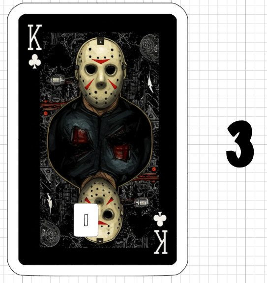 Jason Playing Card ATM Debit Credit Sticker Skin Halloween Ace King Horror 13th