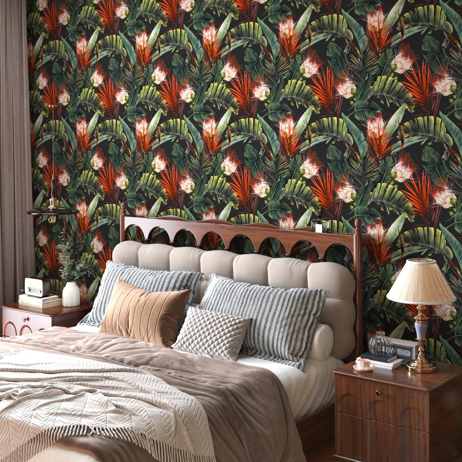Vintage Floral Peel and Stick Removable Moody Wallpaper – Waterproof Contact …