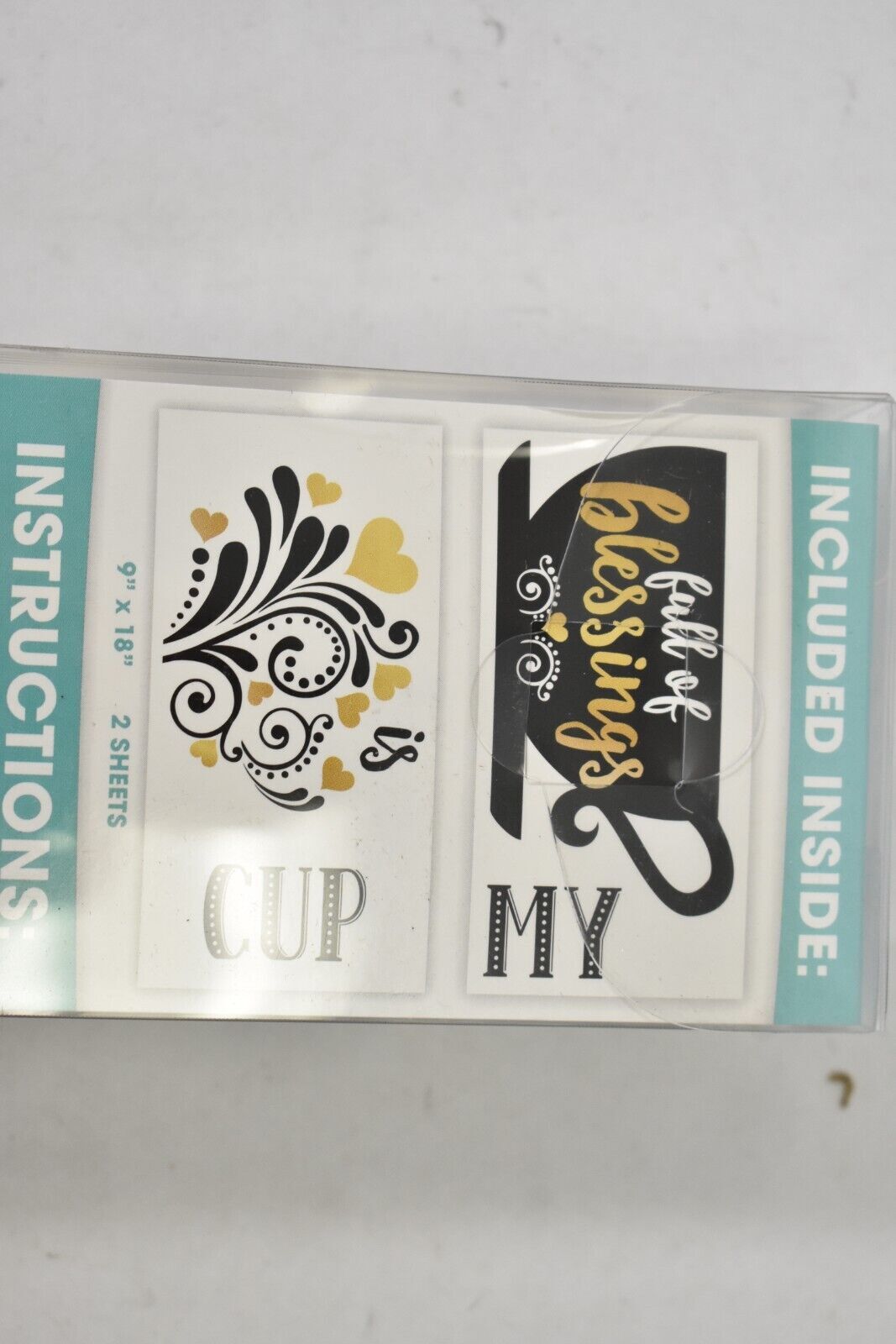 The Peel People My Cup Full OF Blessings Wall Decor DIY Peel & Stick 18" x 18"