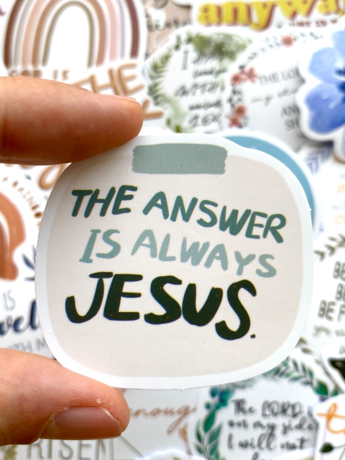 5-50 pcs Bible Verse Stickers, Jesus Christian Phrase Boho Phone Laptop Decals